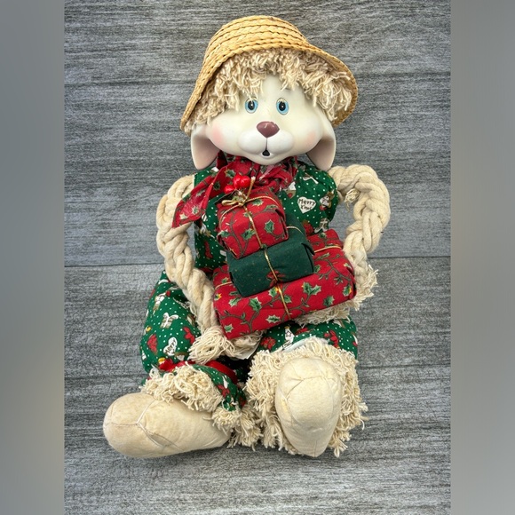 House Of Loyd TLTOYS 1993 Flossie Rabbit Christmas Holiday Doll Presents 541736 - Picture 1 of 15